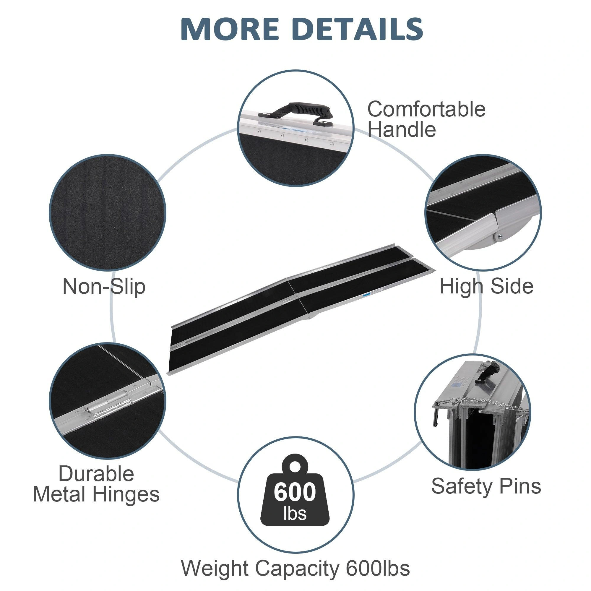 Foldable Ramp for Easy Wheelchair Scooter Access – 10ft