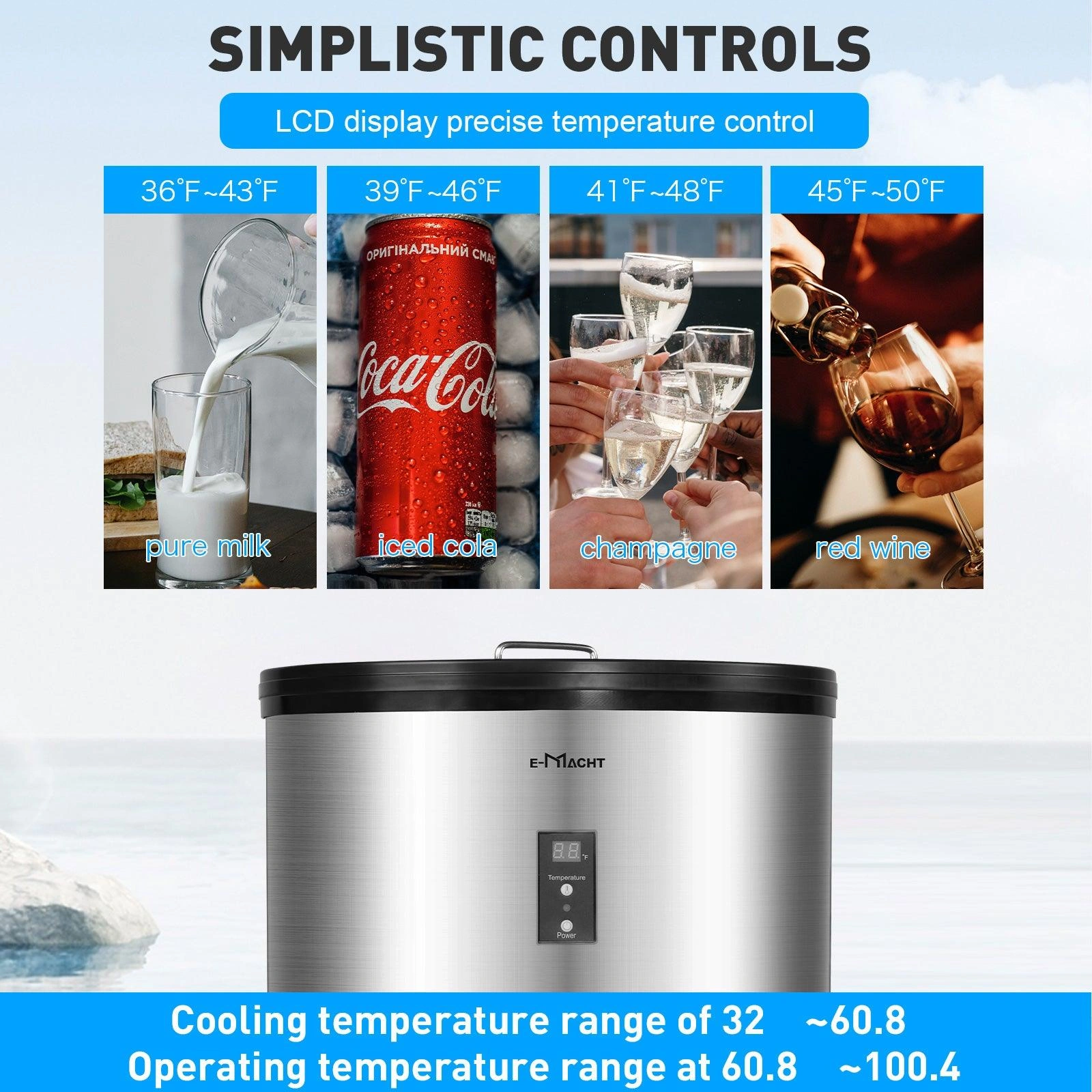 Chilly Brew Cooler: 1.8 Cu. Ft Fridge w/ Wheels & Easy Storage!